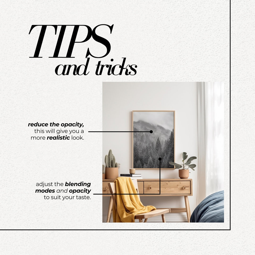 DIN A2 Frame Mockup PSD Vertical Frame in Colorful Bedroom