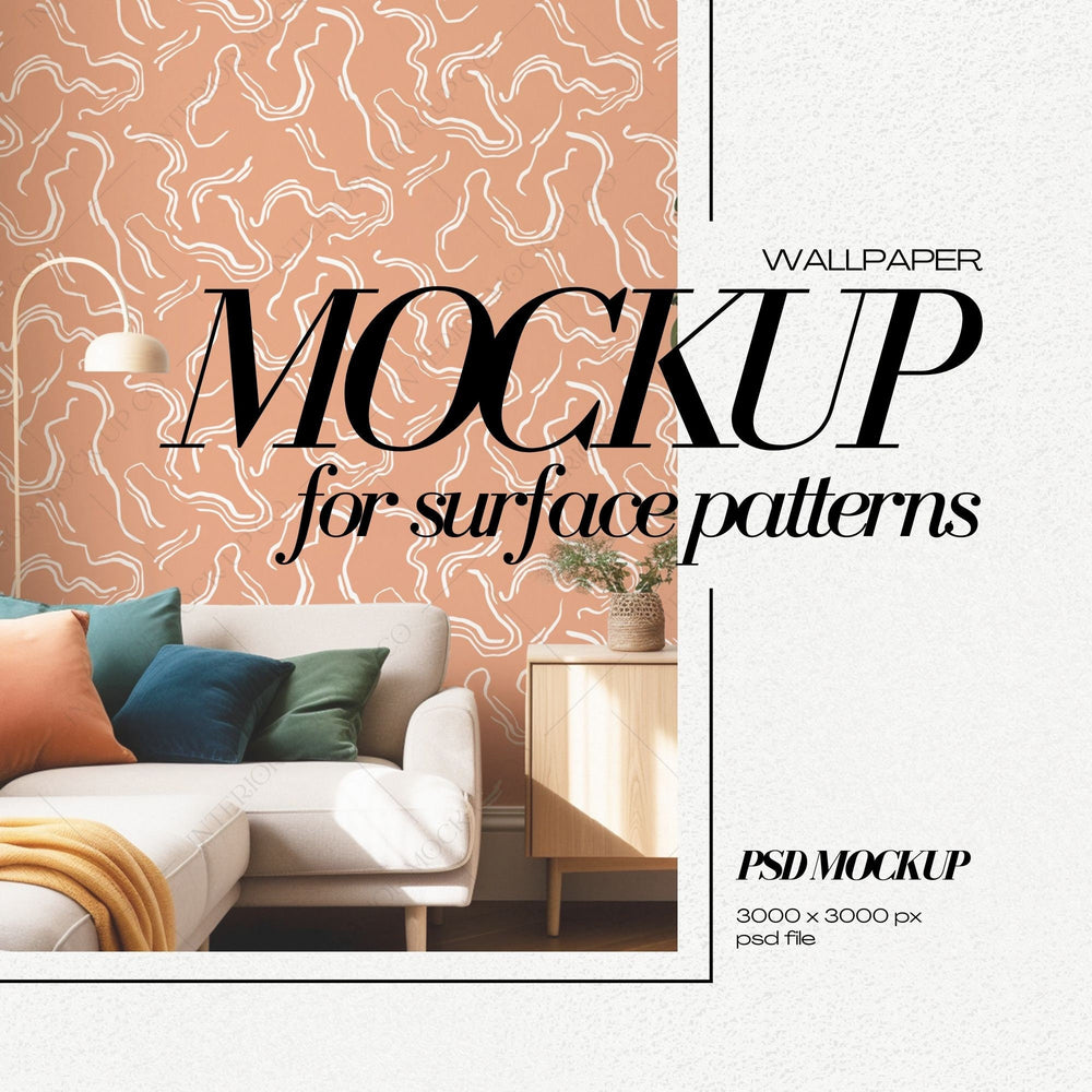 Bright Interior Wallpaper Mockup PSD